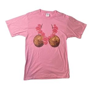 Port and Company Pink Graphic Tee